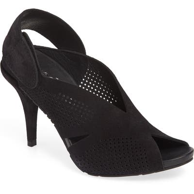 Pedro Garcia Yurity Perforated Slingback Sandal, Black