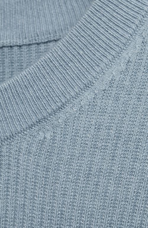 Shop Mango Rib Sweater In Sky Blue