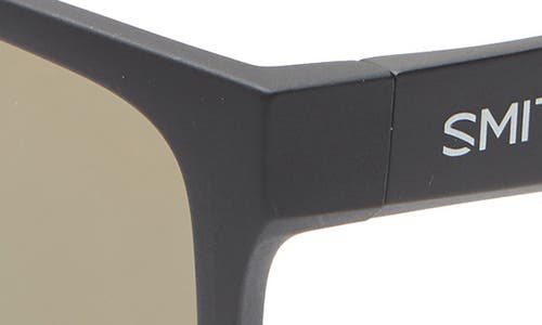 Smith Lowdown Xl 2 60mm Chromapop™ Polarized Square Sunglasses In Matte Black/green
