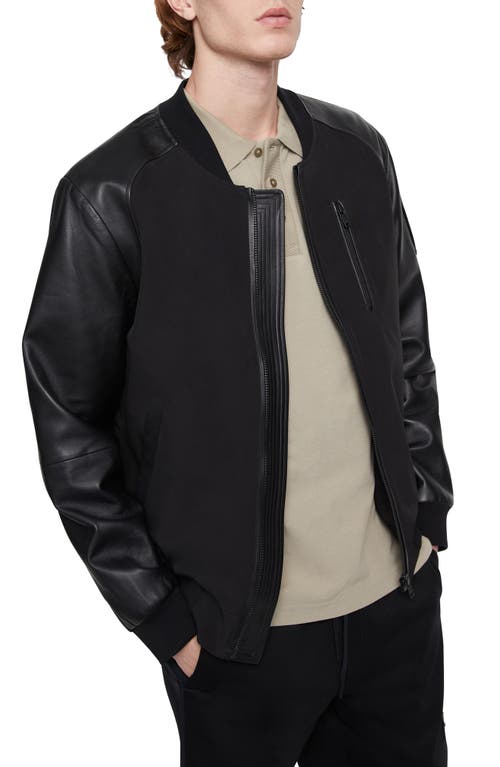 Moose Knuckles Neuville Bomber Jacket Black at Nordstrom,