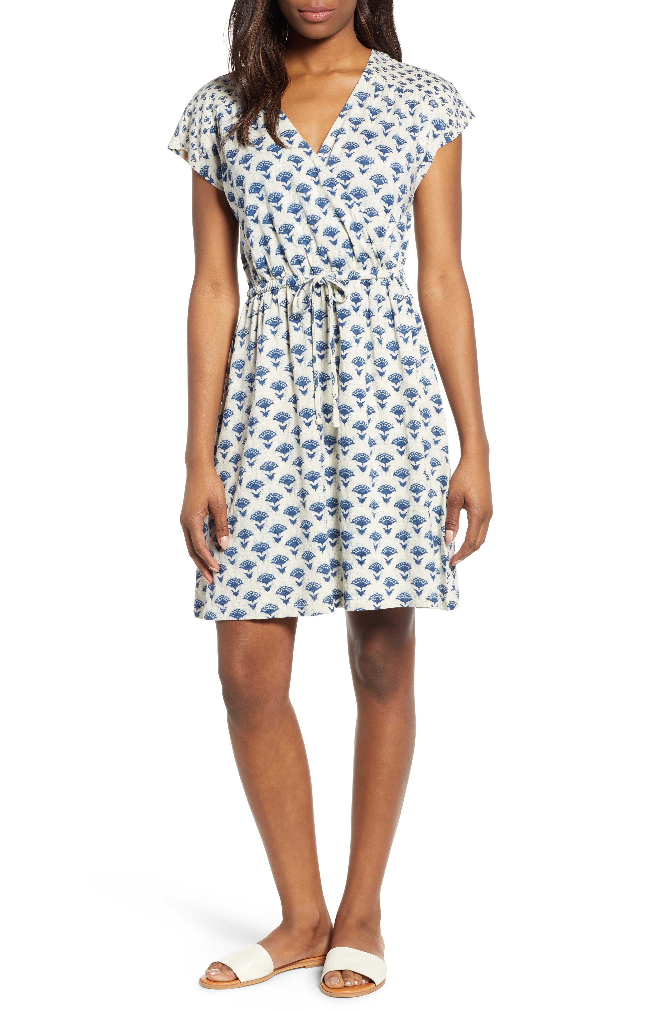 Lucky Brand Print Mini Dress, Blue