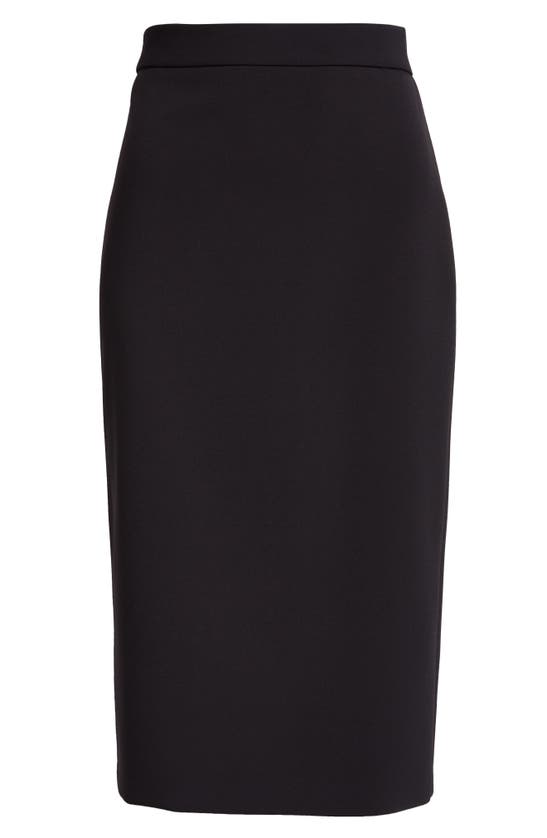 Max Mara Skipper Seamed Midi Pencil Skirt In Black