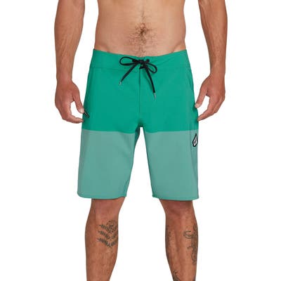 Volcom Lido Heather Mod Board Shorts, Green