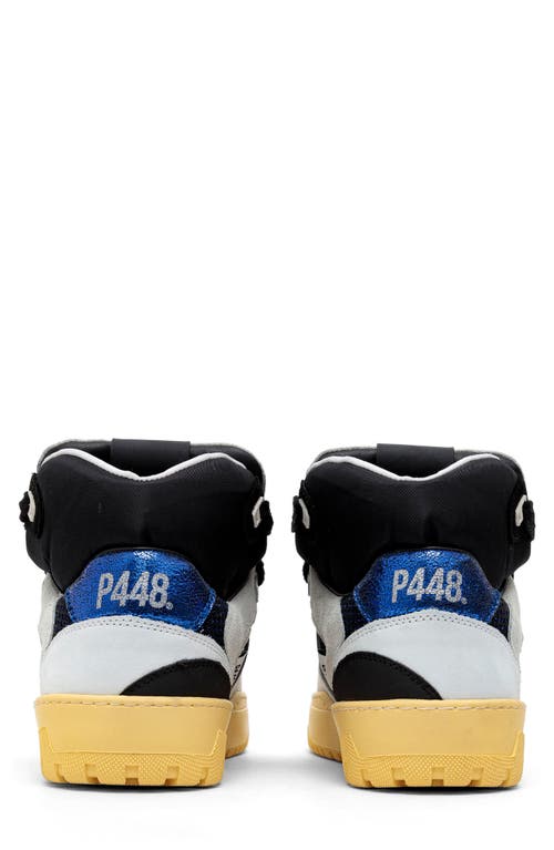 Shop P448 Marvin Mid Top Sneaker In Black/white