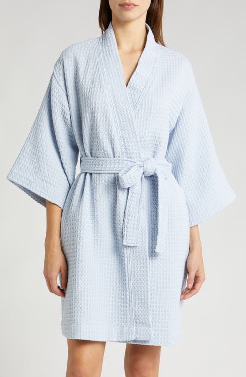 Women's Everyday Waffle Robe in Blue Feather