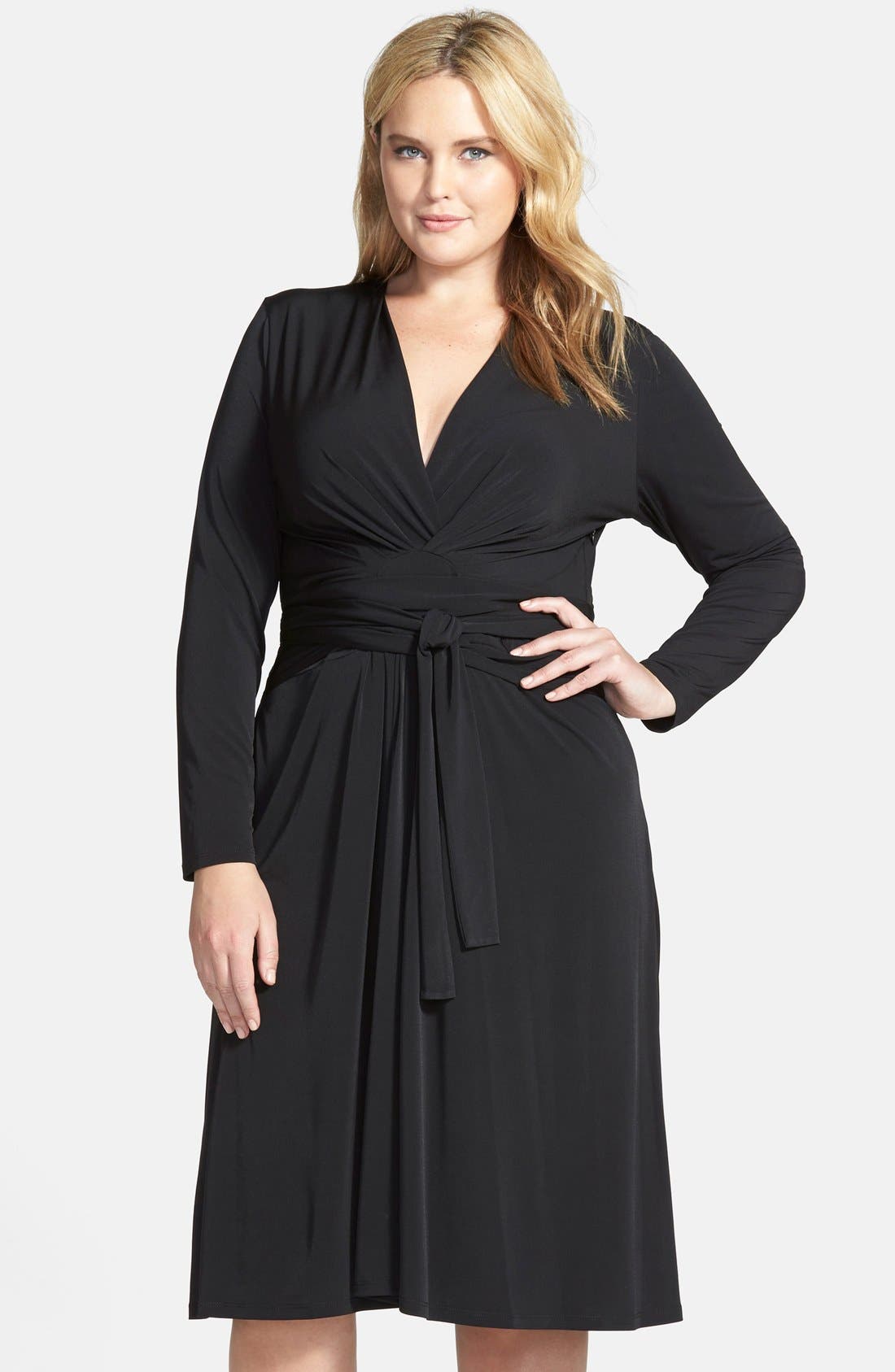 michael kors long sleeve wrap dress