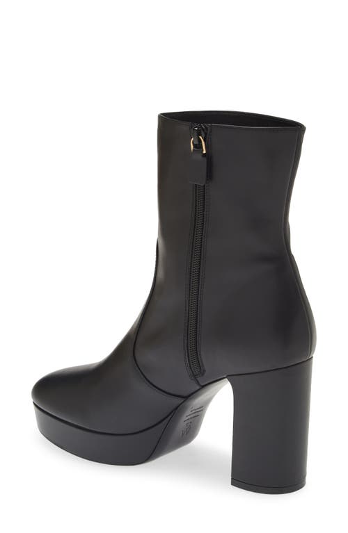 Stuart Weitzman Dayna Platform Bootie In Black Leather