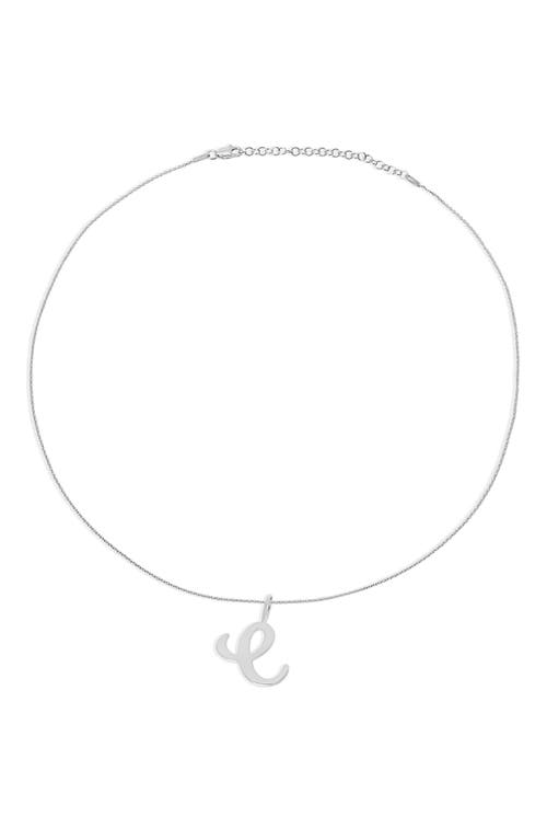 The Signature Script Pendant Necklace in Silver-B