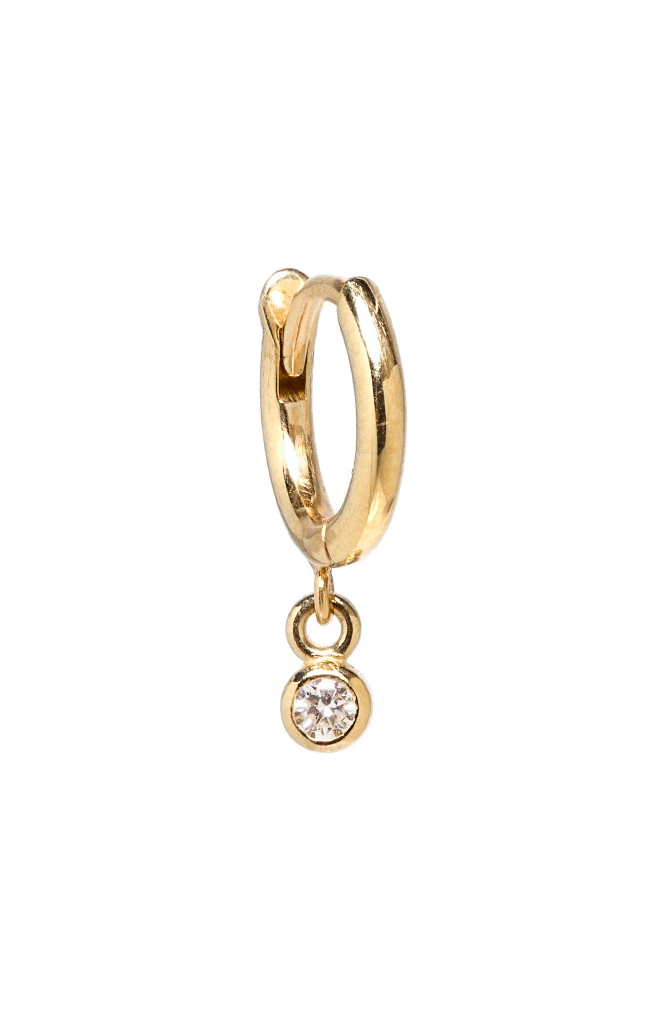 Zoë Chicco 14kt yellow gold diamond huggie hoop earrings