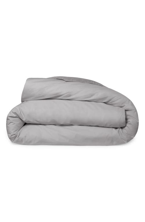 Casper Organic Cotton Percale Duvet Cover in Gray at Nordstrom, Size King