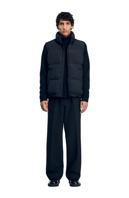 Shop Sandro Sleeveless Down Jacket In Black