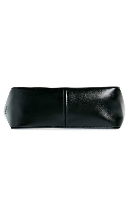 Shop Reformation Mini Luciana Frame Handle Bag In Black Leather