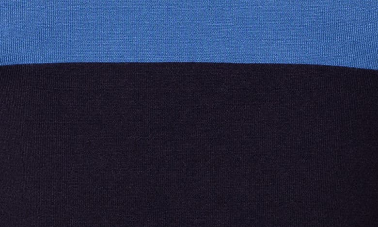 Spring + Mercer Striped Polo Sweater In Navy