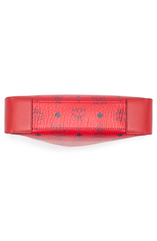 Mcm Aren Logo Crossbody Bag In Candy Red