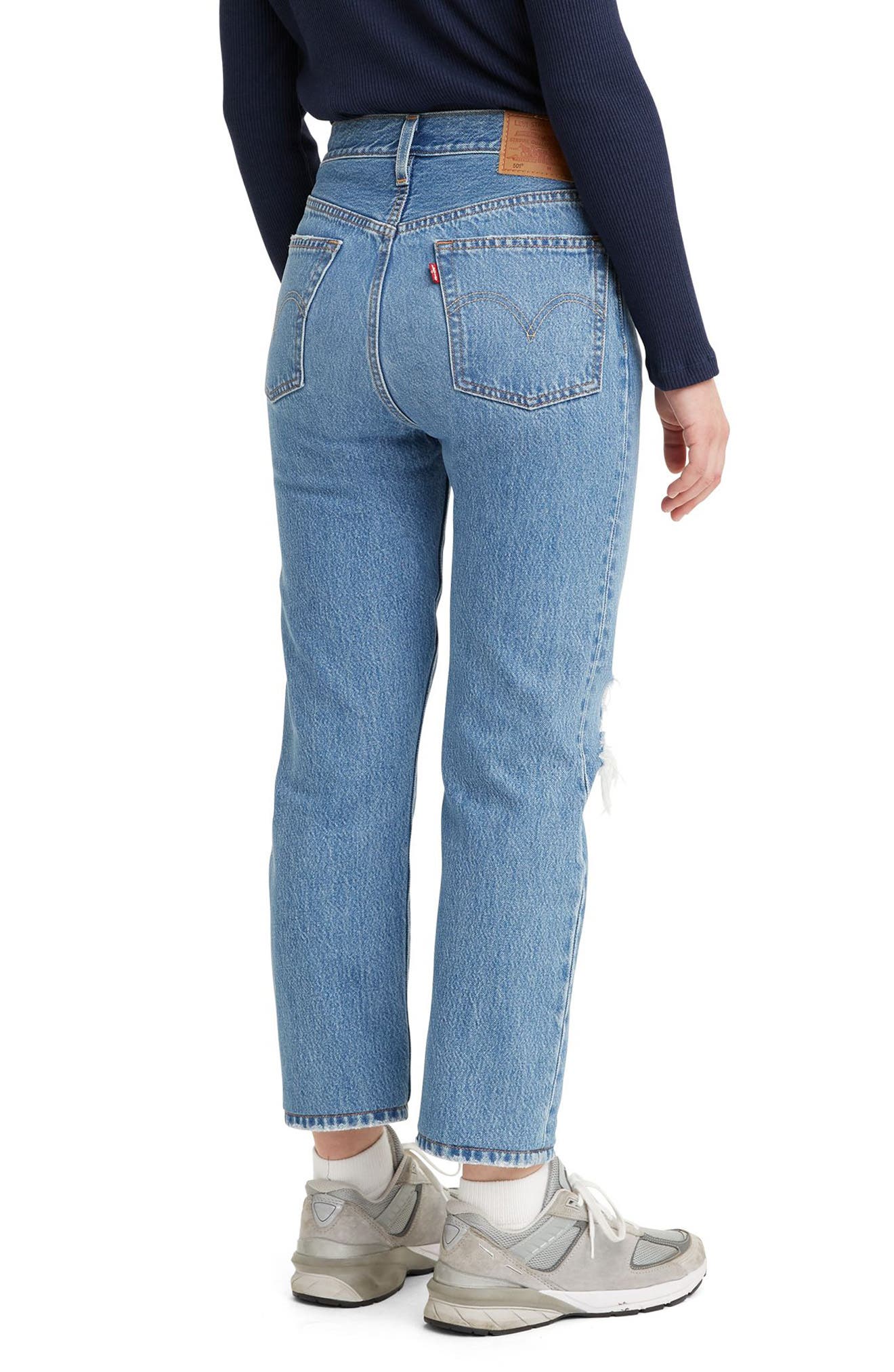 levis 501 cropped high rise