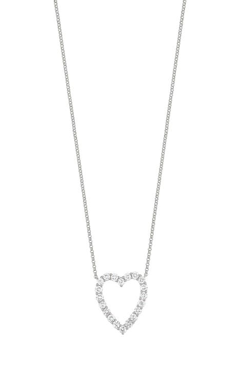 diamond heart pendant necklace | Nordstrom