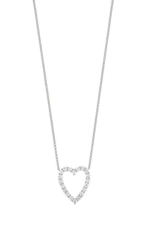 Bony Levy Audrey Open Heart Diamond Pendant Necklace in 18K White Gold at Nordstrom