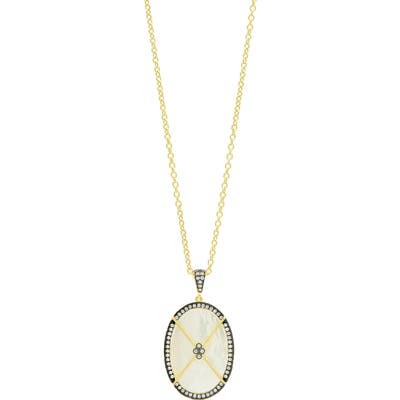 Freida Rothman Imperial Mother Of Pearl Pendant Necklace