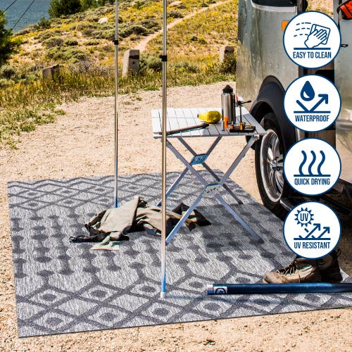 Jonathan Y Peralta Moroccan Diamond Indoor/outdoor Area Rug In Dark Gray