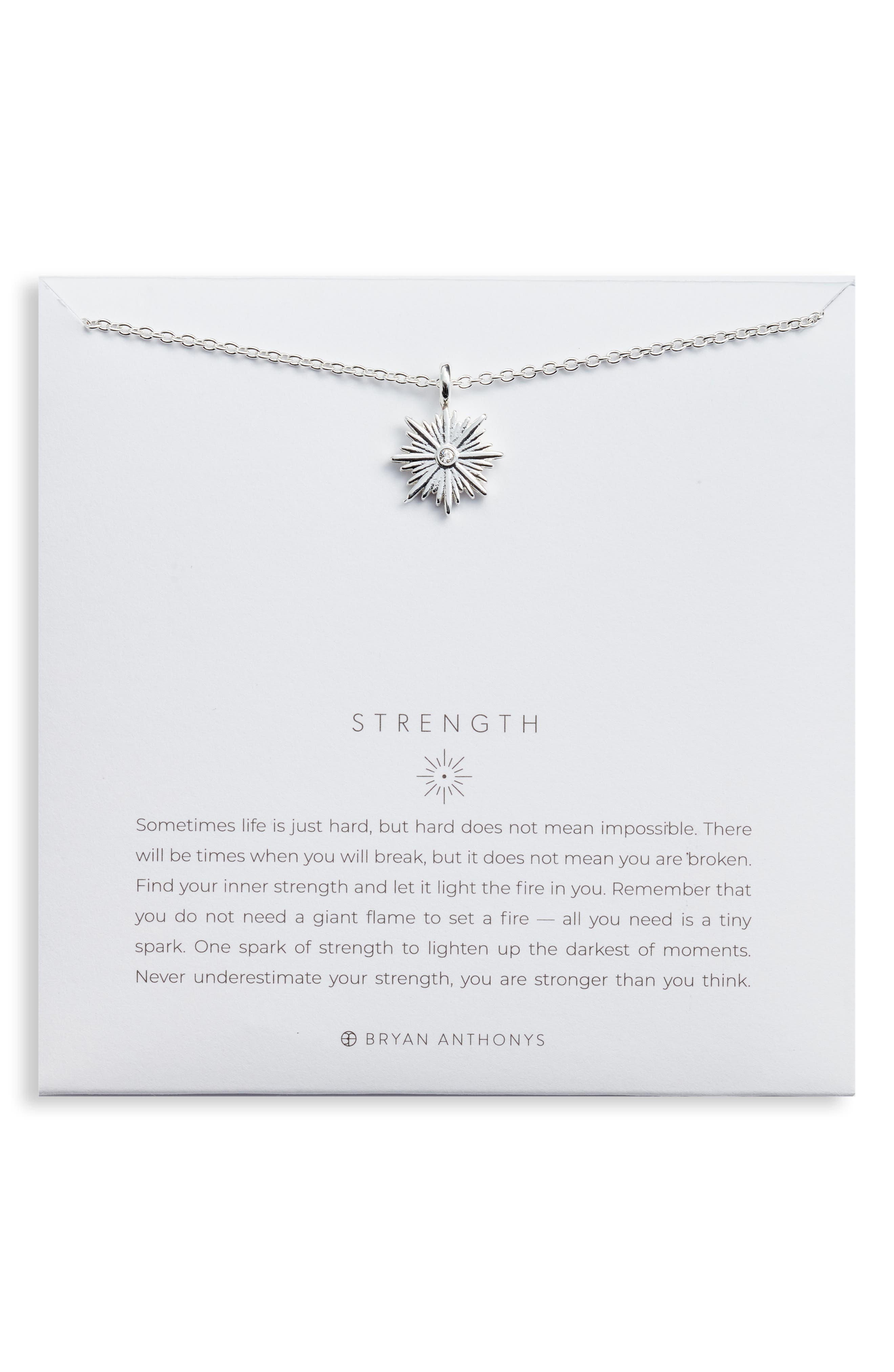 Bryan Anthonys Strength Pendant Necklace in Silver at Nordstrom