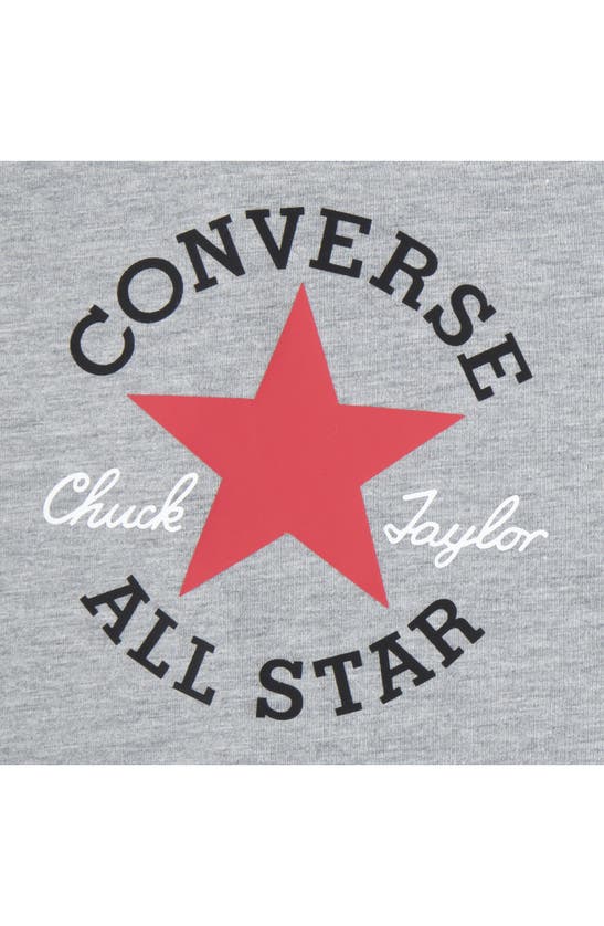 Shop Converse Kids' T-shirt & Shorts Set In Dark Grey Heather/ Black