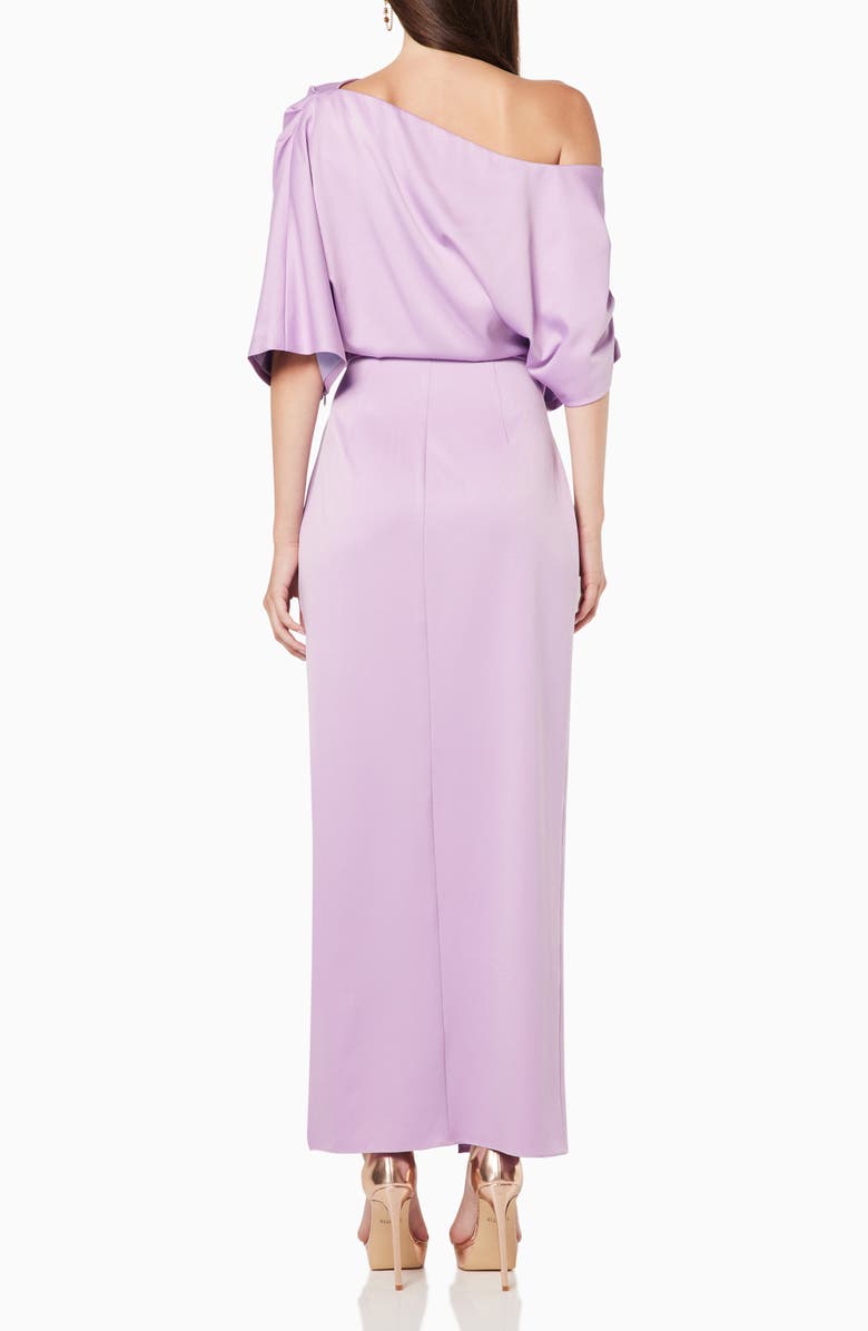 Elira Arc Champagne One-Shoulder Satin Gown main image 1