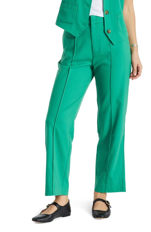 Brixton Retro Wide Leg Trousers in Leprechaun
