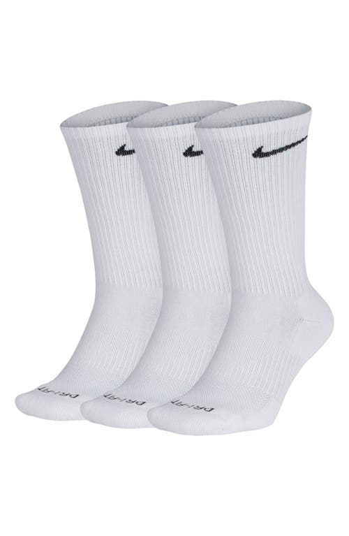 NIKE NIKE ASSORTED 3-PACK EVERYDAY PLUS CUSHION CREW TRAINING SOCKS 