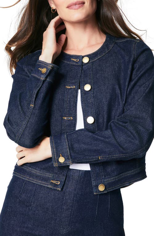 Shop Spanx ® Denim Jacket In Raw Indigo Wash