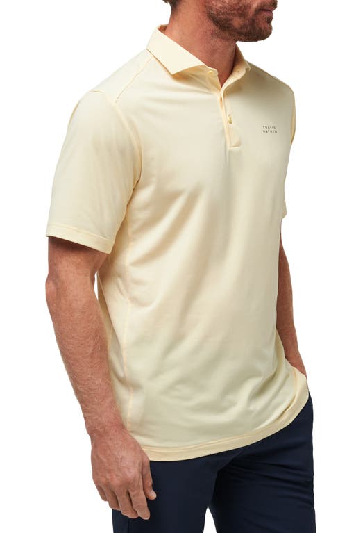 Shop Travismathew Heater Pro Performance Golf Polo In French Vanilla