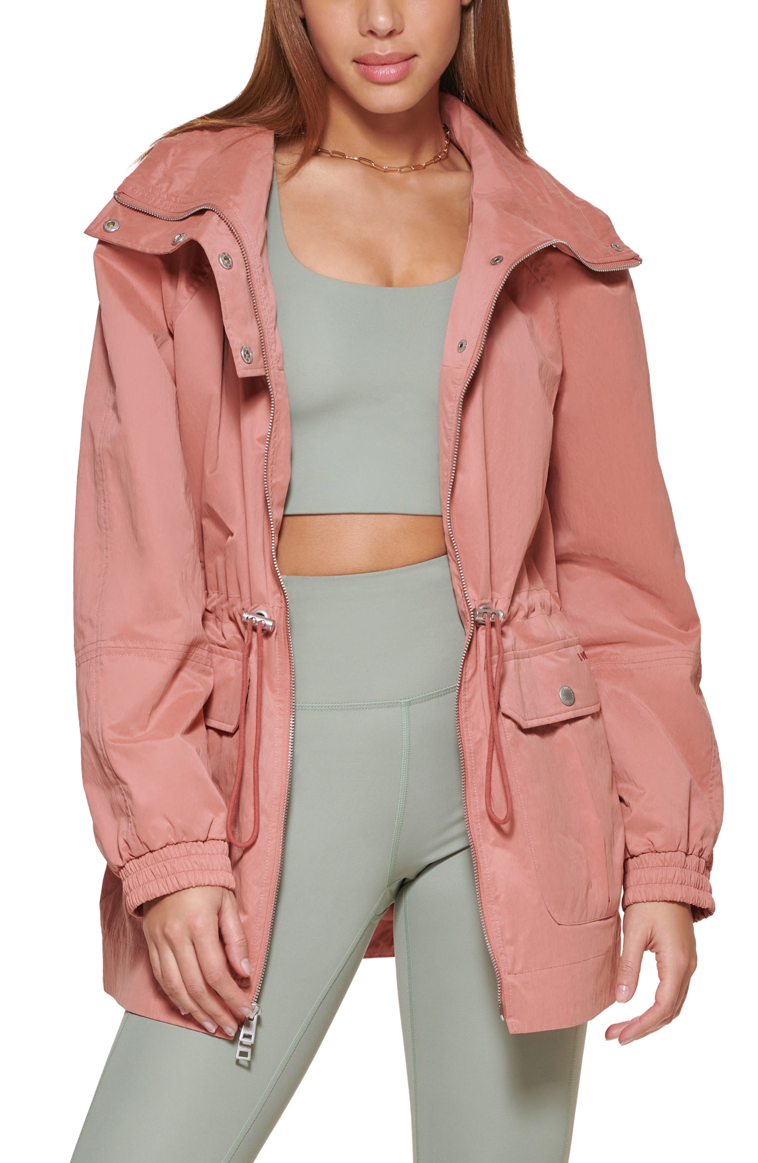 rain jacket cinched waist