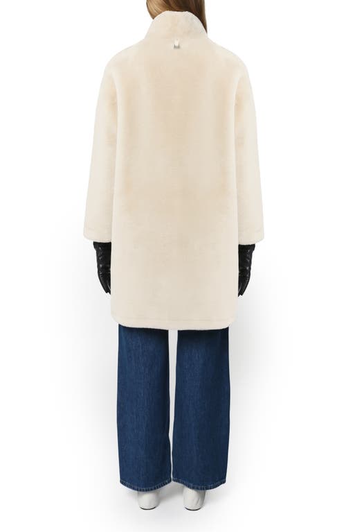 Shop Apparis Blair Mid Length Recycled Polyester Pluche™ Faux Fur Coat In Latte