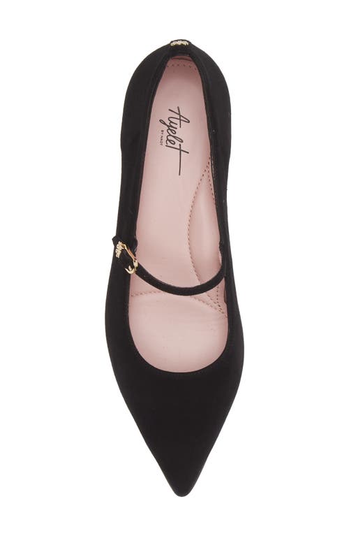 Naot Rosalie Pointed Toe Pump In Black Classic Suede