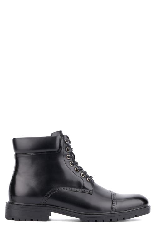 Shop New York And Company Matt Cap Toe Combat Boot In Black