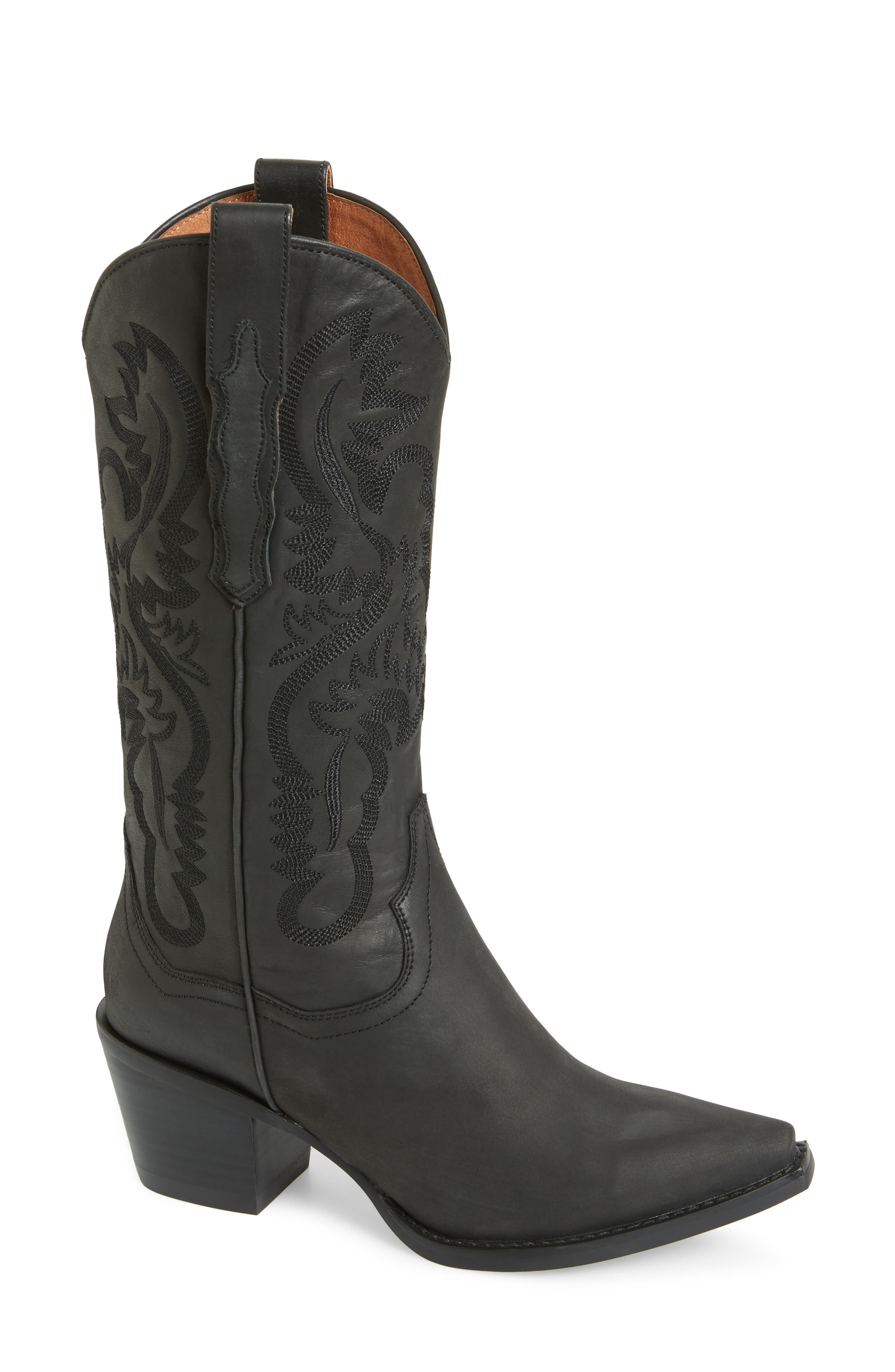 womens black western boots on sale