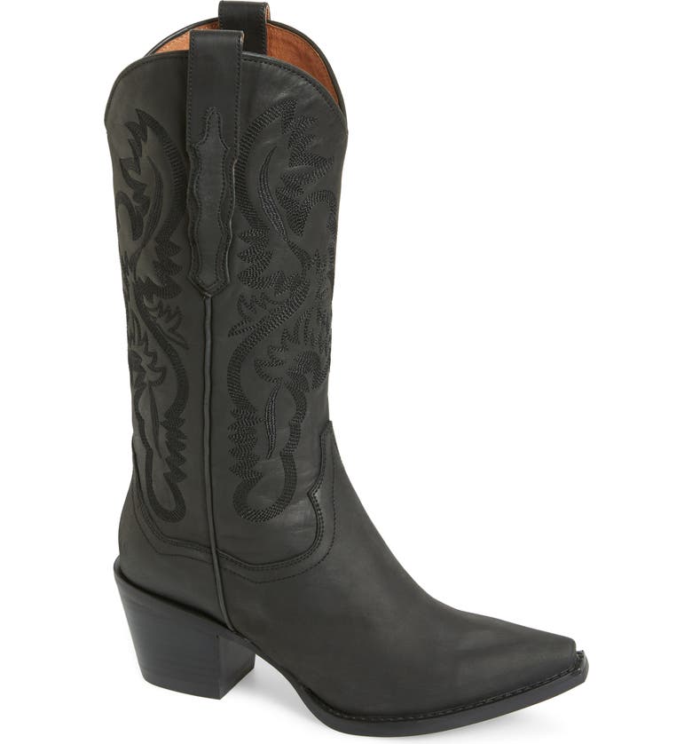 Jeffrey Campbell Dagget Western Boot: Black Washed