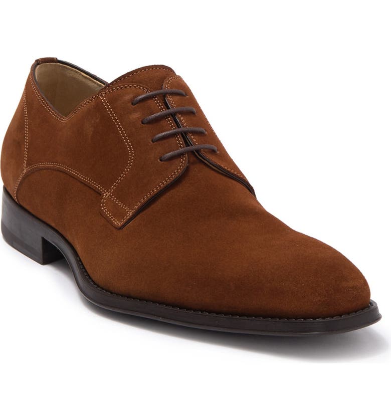 MAGNANNI Knight Square Toe Derby, Main, color, COGNAC