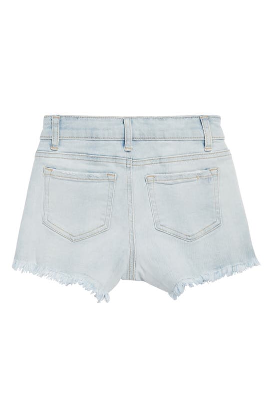 Shop Tractr Kids' Brittany Fray Shorts In Indigo