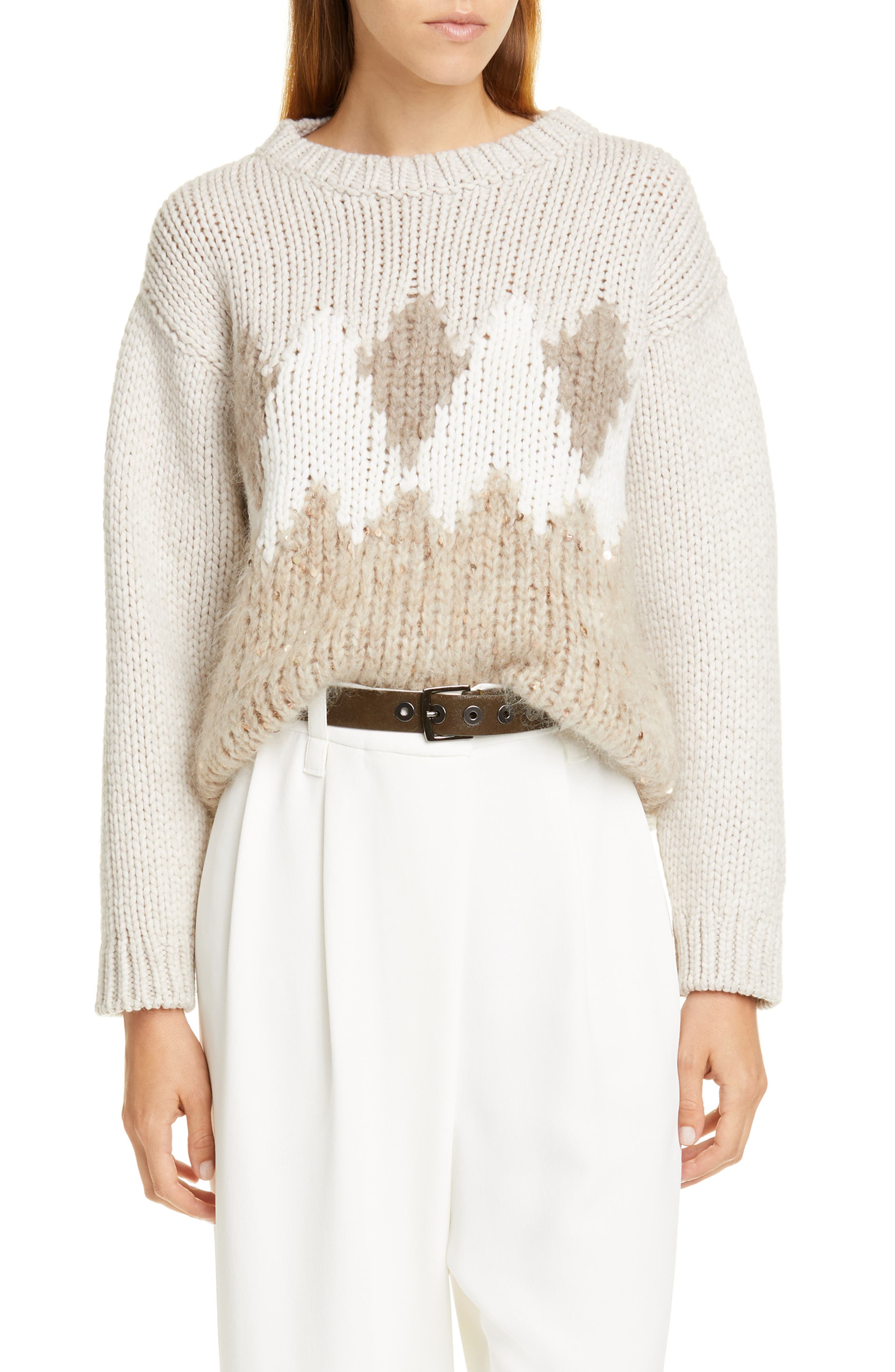 brunello cucinelli sequin sweater