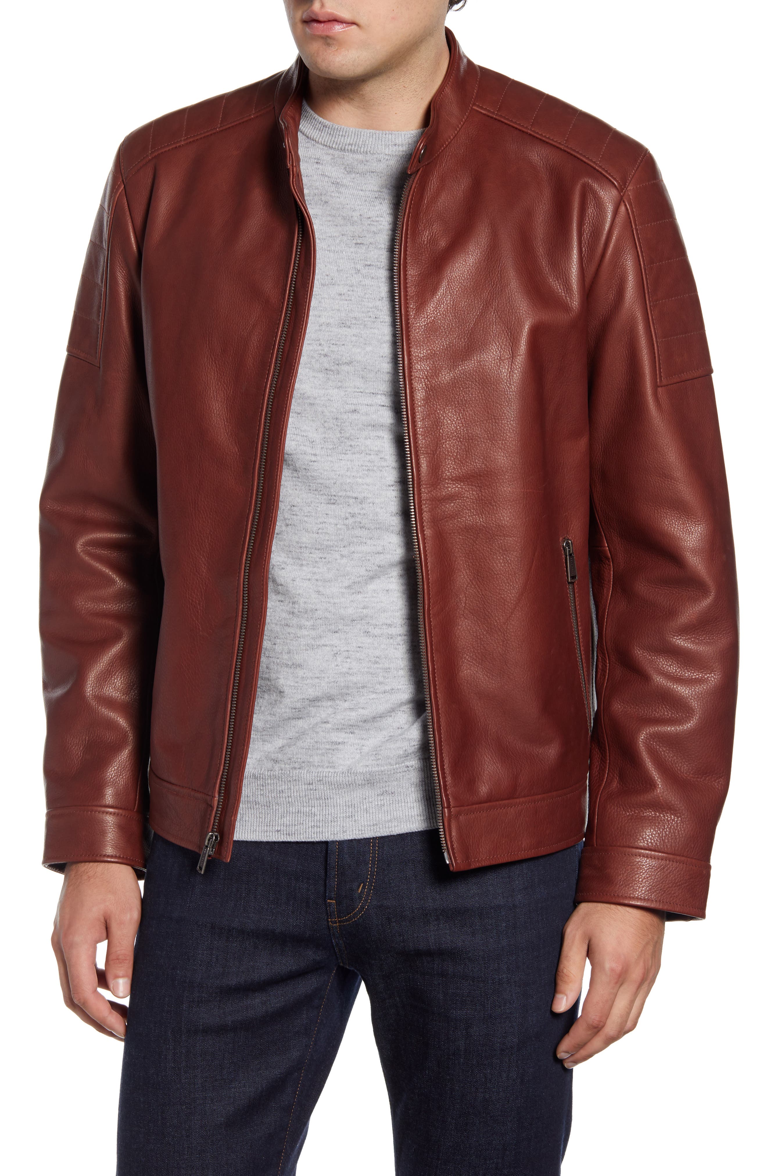 cole haan leather jacket nordstrom