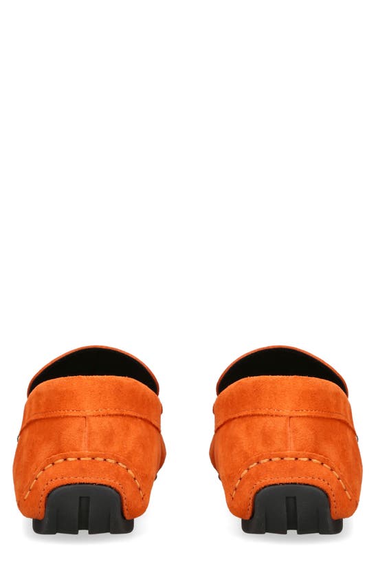 Shop Kurt Geiger Stirling Moc Toe Driving Shoe In Orange