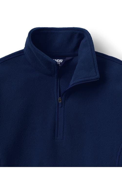 Shop Lands' End Plus Size Anyweather Fleece Quarter Zip Pullover In Deep Sea Navy