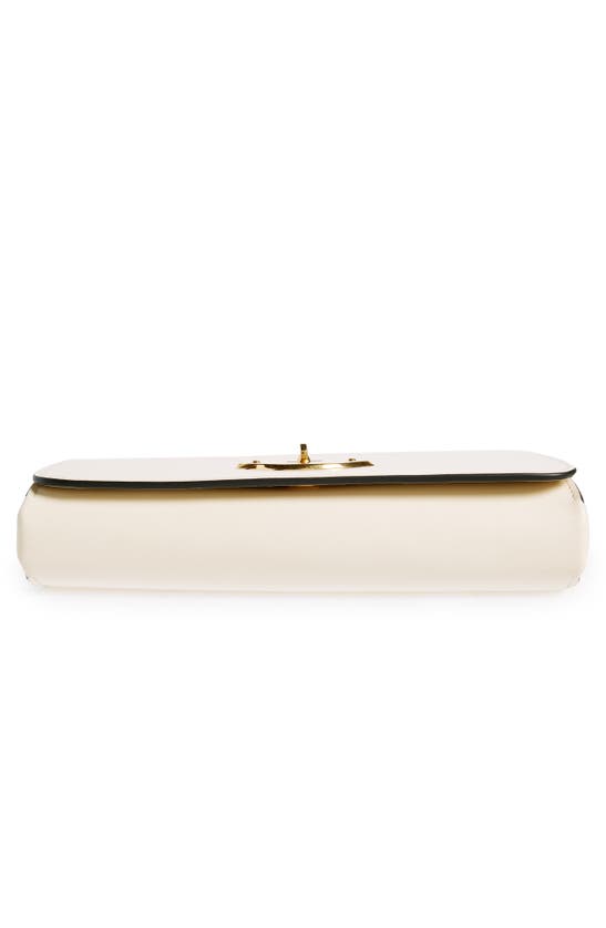 Shop Mulberry Lana High Gloss Leather Wallet On A Strap In Eggshell