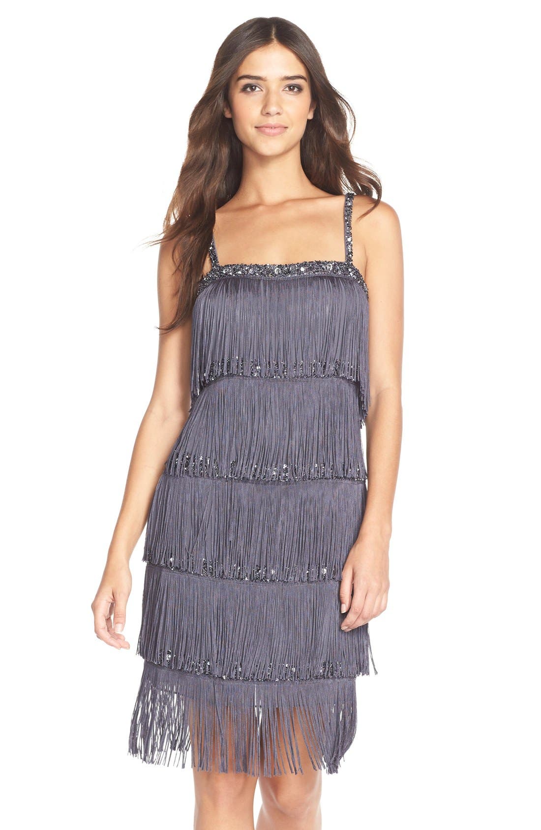 fringe flapper cocktail dress