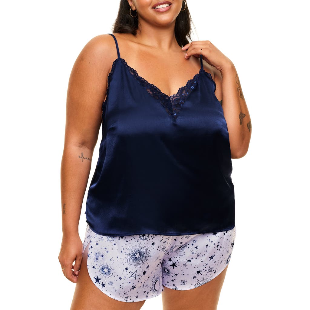 Adore Me Linny Pajama Cami & Shorts Set In Novelty Purple