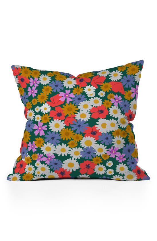 Shop Deny Designs Meadow Wildflowers Accent Pillow In Green
