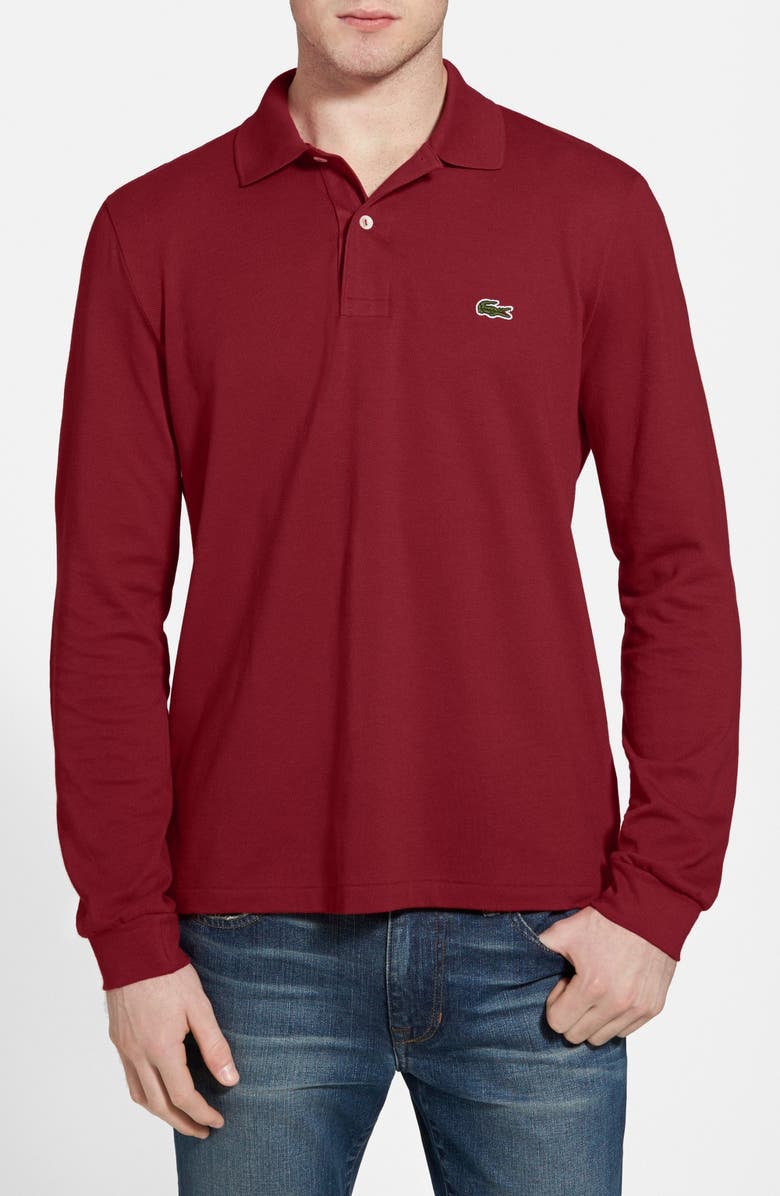 Lacoste Regular Fit Long Sleeve Piqué Polo | Nordstrom