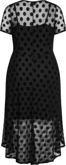 City chic 2024 spot flock dress