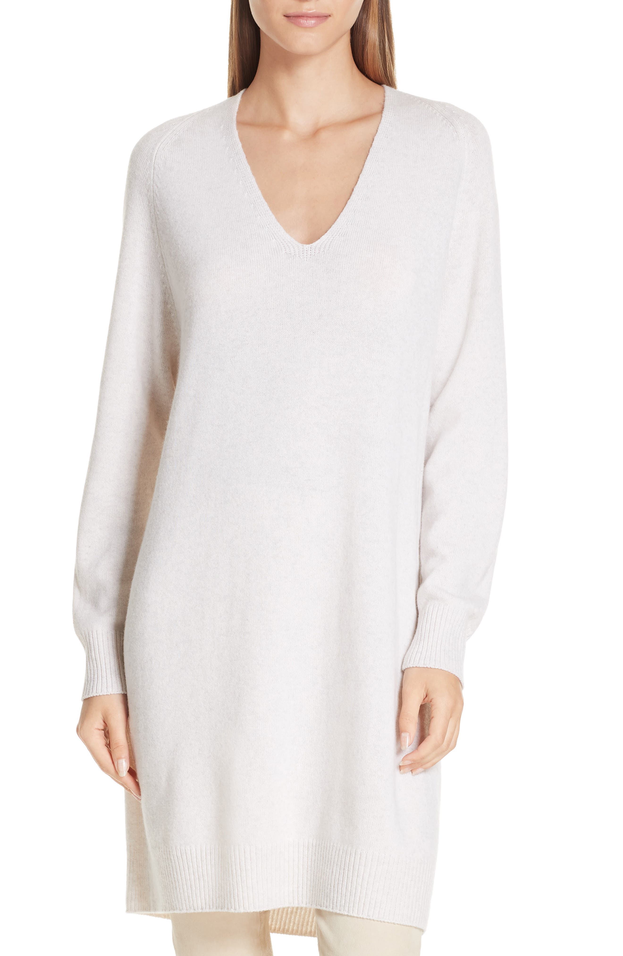 white cashmere sweater dress