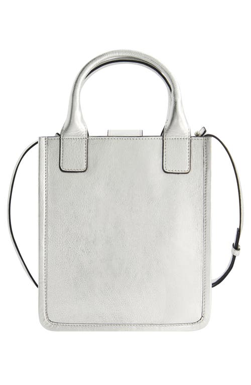 Uspa Accessories Leather Top Handle Bag In Silver